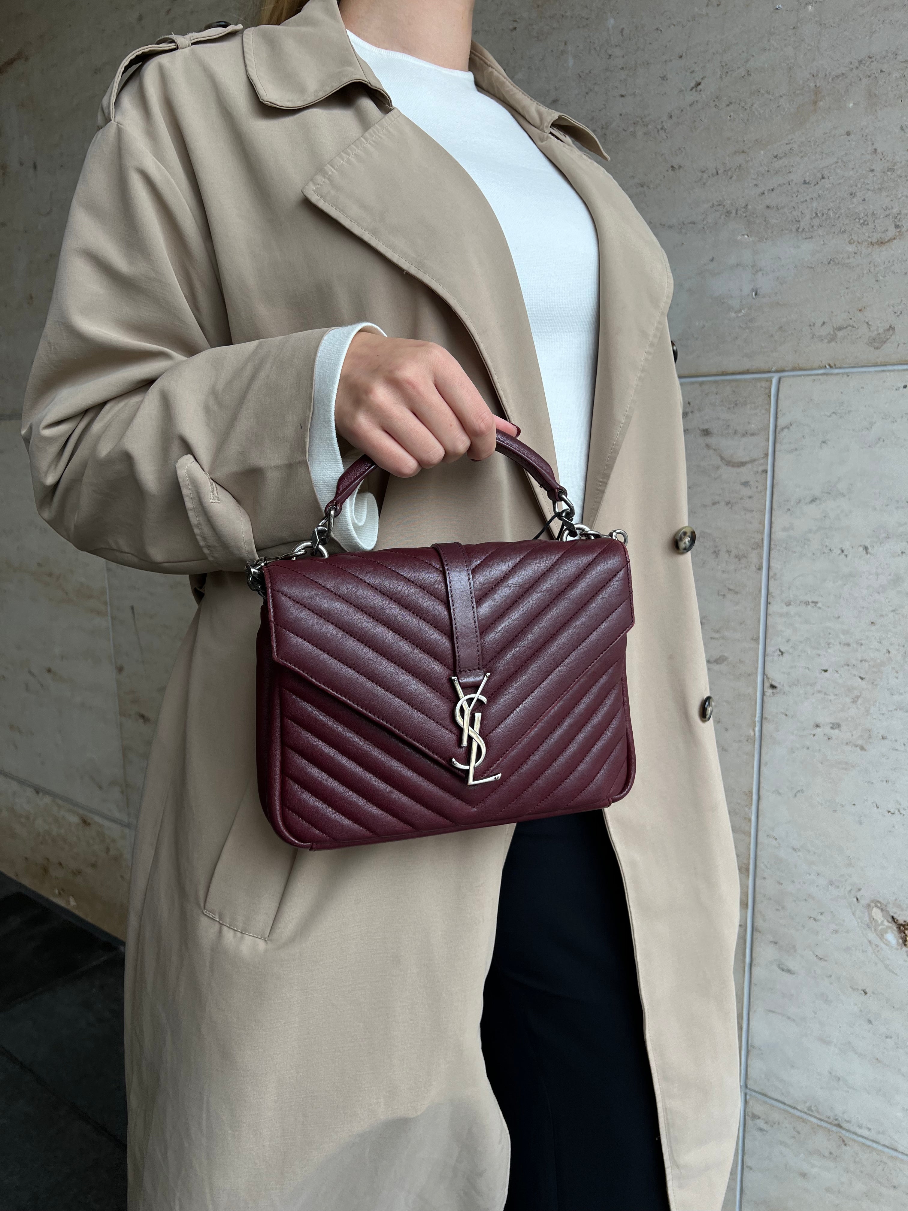 Quilted Leather Saint Laurent College Bag Review Saint Laurent