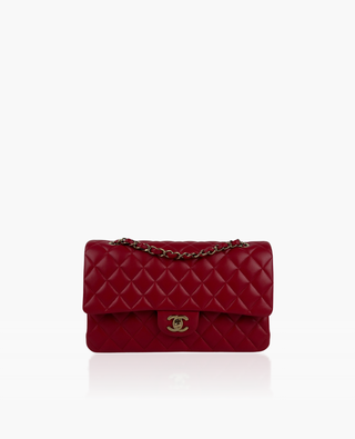 Chanel Timeless Medium Lambskin Dark Red GHW