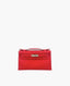 Hermès Kelly Pochette Clutch Rouge Casaque Epsom PHW