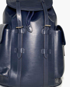 Louis Vuitton Christopher Backpack in Epi Leather Navy Blue