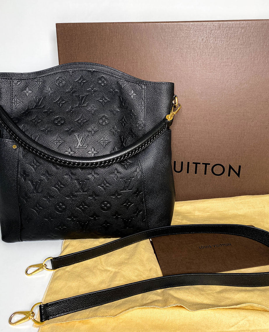 Louis Vuitton Black Monogram Empreinte Leather Bagatelle Bag – Luxury  Helsinki