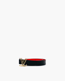 Louis Vuitton Millionaire Black and Red Reversible Belt 85