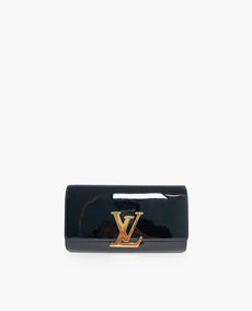 Louis Vuitton Louise Clutch Black Patent Leather