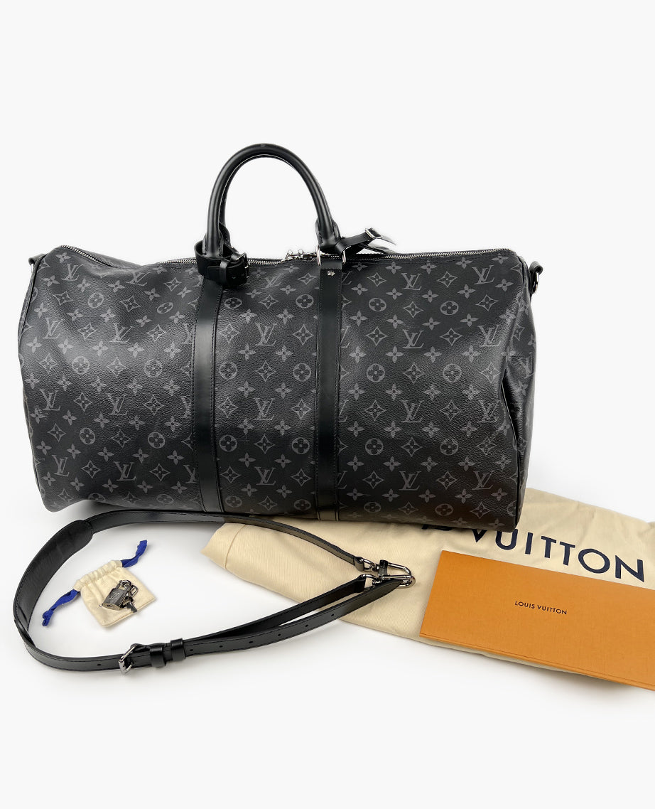 Louis Vuitton Keepall 55 B Monogram Eclipse Luxury Helsinki