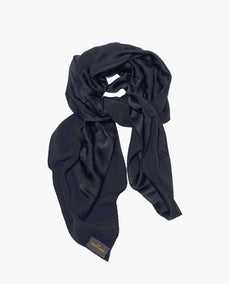 Louis Vuitton Monaco Silk Carré Scarf Black