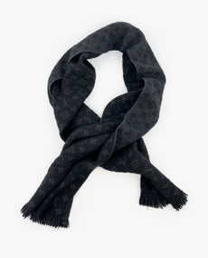 Louis Vuitton Monogram Classic  Black Scarf