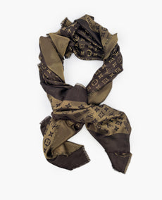 Louis Vuitton Monogram Shine Shawl Brown