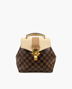 Louis Vuitton Clapton Backpack Damier Ebene Creme