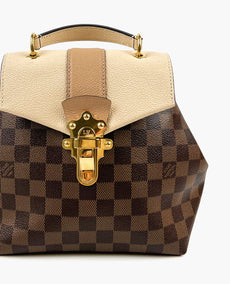 Louis Vuitton Clapton Backpack Damier Ebene Creme