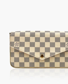 Louis Vuitton Felicie Pochette Damier Azur Rose Ballerine