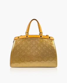 Louis Vuitton Gold Monogram Vernis Brea MM