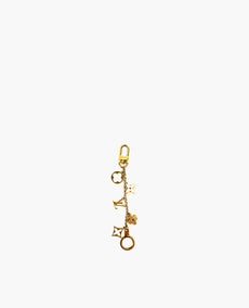 Louis Vuitton Fleur De Monogram Gold Tone Bag Charm Chain