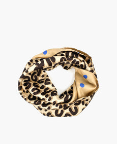 Louis Vuitton Leopard Silk Snood Infinity Scarf