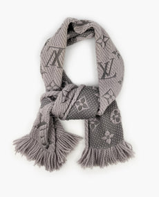 Louis Vuitton Logomania Gray Scarf