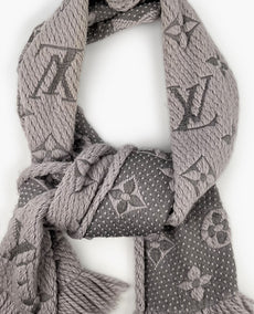 Louis Vuitton Logomania Gray Scarf