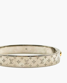 Louis Vuitton Nanogram Cuff Bracelet Silver