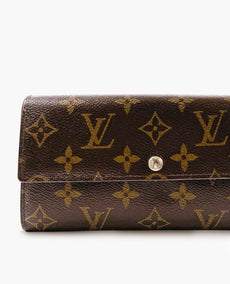 Louis Vuitton Monogram Sarah Long Wallet