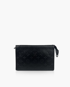 Louis Vuitton musta monogrammi Gastonin puettava lompakko