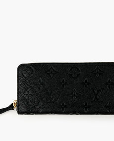 Louis Vuitton Clémence Wallet Monogram Black Empreinte