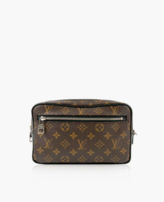 Louis Vuitton Monogram Macassar Kasai Clutch Black