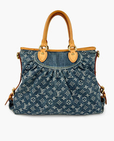 Louis Vuitton Monogram Denim Neo Cabby MM Bag Blue