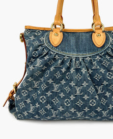 Louis Vuitton Monogram Denim Neo Cabby MM Bag Blue