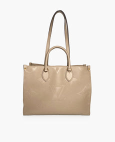 Louis Vuitton Onthego MM Tote Bag Dune Monogram Empreinte