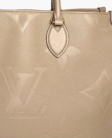 Louis Vuitton Onthego MM Tote Bag Dune Monogram Empreinte