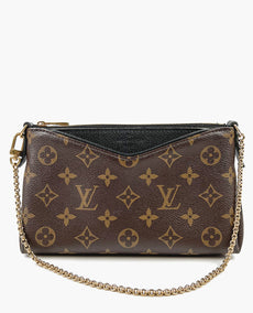 Louis Vuitton Pallas Clutch Monogram Black