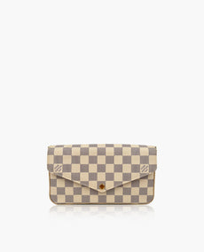 Louis Vuitton Felicie Pochette Damier Azur Rose Ballerine