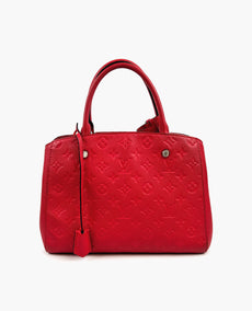 Louis Vuitton Montaigne MM Empreinte Pink Red