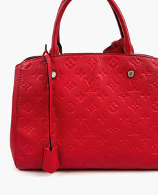 Louis Vuitton Montaigne MM Empreinte Pink Red