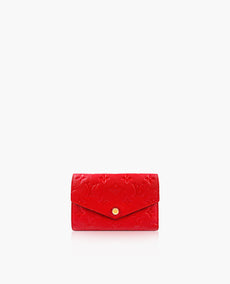 Louis Vuitton Empreinte Leather Curieuse Compact Wallet Red