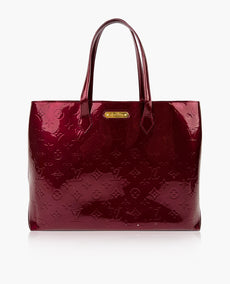 Louis Vuitton Wilshire MM Rouge Fauviste Monogram Vernis Tote