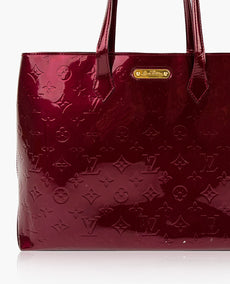 Louis Vuitton Wilshire MM Rouge Fauviste Monogram Vernis Tote