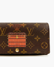 Louis Vuitton Monogram Trunks Illustre Sarah Long Wallet