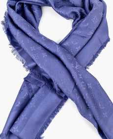 Louis Vuitton Monogram Shawl Blue