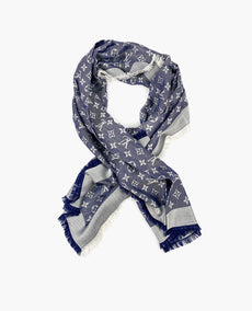 Louis Vuitton Monogram Denim Shawl Blue