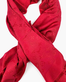 Louis Vuitton Monogram Shawl Red