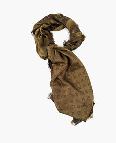 Louis Vuitton Monogram Shine Shawl Brown