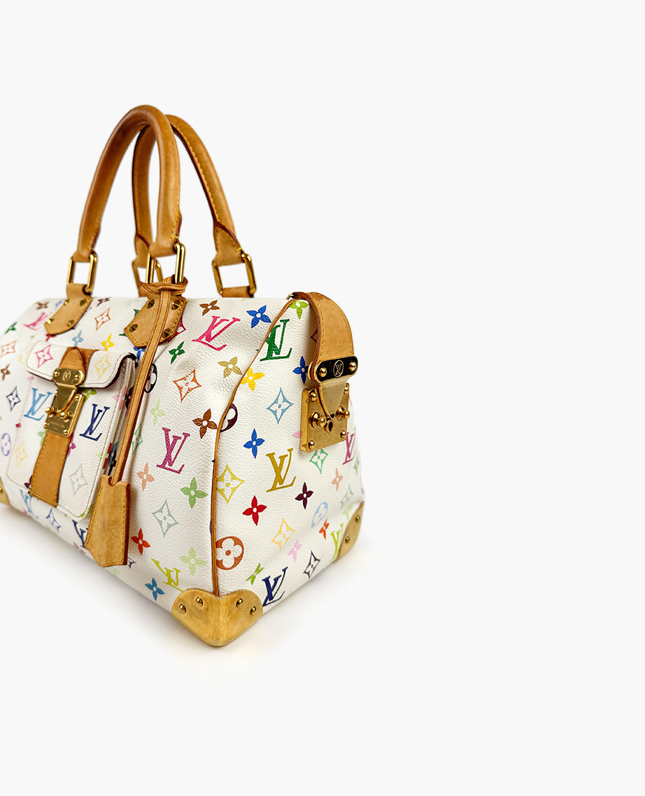 Louis Vuitton Speedy 30 Multicolor White โ Luxury Helsinki