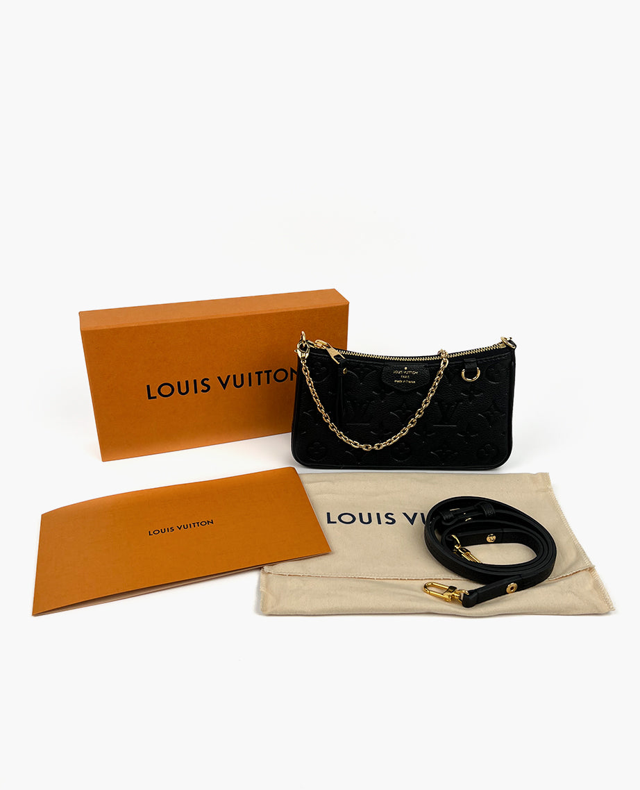 Louis Vuitton Easy Pouch On Strap Black Empreinte – Luxury Helsinki