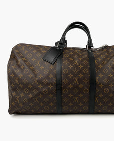 Louis Vuitton Keepall 55 B Monogram Black