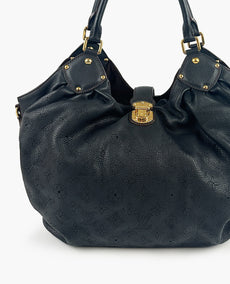 Louis Vuitton Mahina L Black Leather