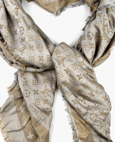 Louis Vuitton Shine Shawl Monogram Greige