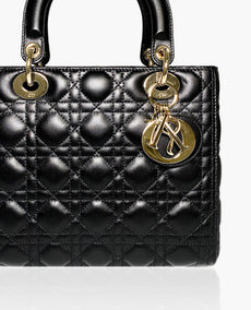 Dior Lady Black Cannage Lambskin Medium