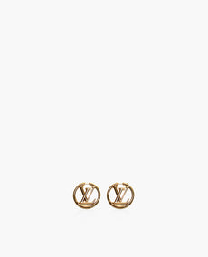 Louis Vuitton Louise Gold Hoop Earrings