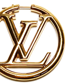 Louis Vuitton Louise Gold Hoop Earrings