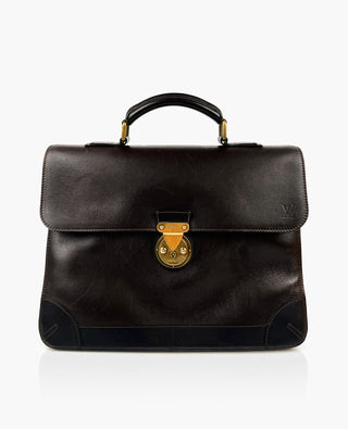 Louis Vuitton Brown Leather Briefcase