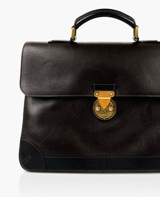 Louis Vuitton Brown Leather Briefcase